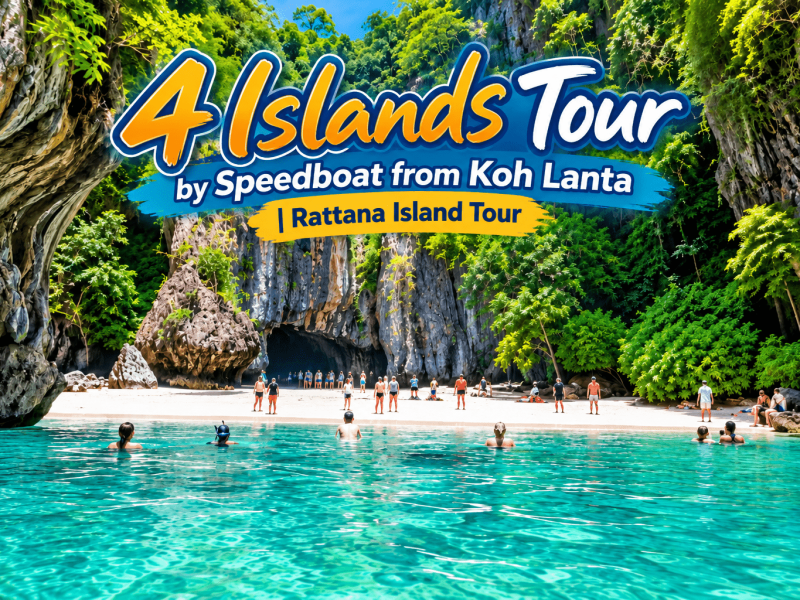 4 Islands Tour by Speedboat from Koh Lanta | Rattana Island Tour