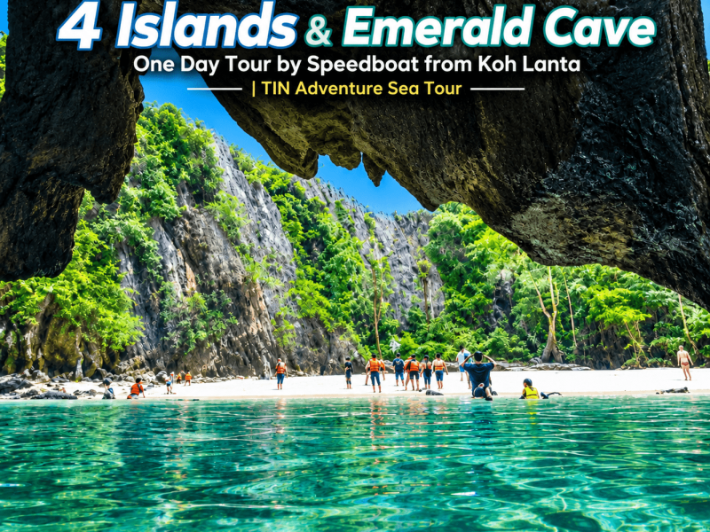 4 Islands & Emerald Cave One Day Tour by Speedboat from Koh Lanta | TIN Adventure Sea Tour