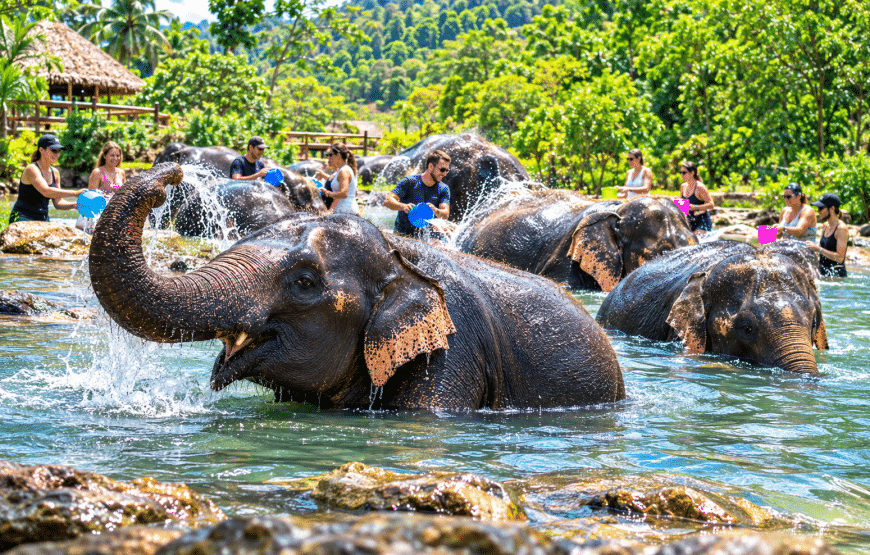 Elephant Experience & National Park 4 Hours | South Lanta Waterfall Safari