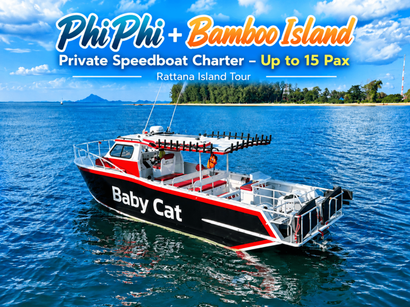 Phi Phi + Bamboo Island Private Speedboat Charter – Up to 15 Pax | Rattana Island Tour