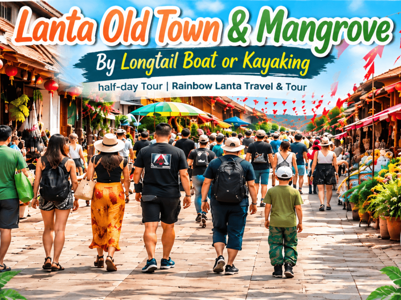 Lanta Old Town & Mangrove By Longtail Boat or Kayaking half-day Tour | Rainbow Lanta Travel & Tour
