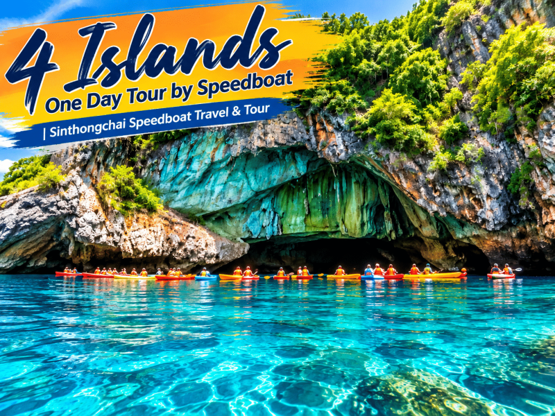 4 Islands One Day Tour by Speedboat | Sinthongchai Speedboat Travel & Tour